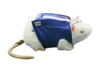 Rat jackets from Lomir with custom pocket on insert for the iWorx IXRL ROAM Animal Wireless ECG/EMG Recorders.